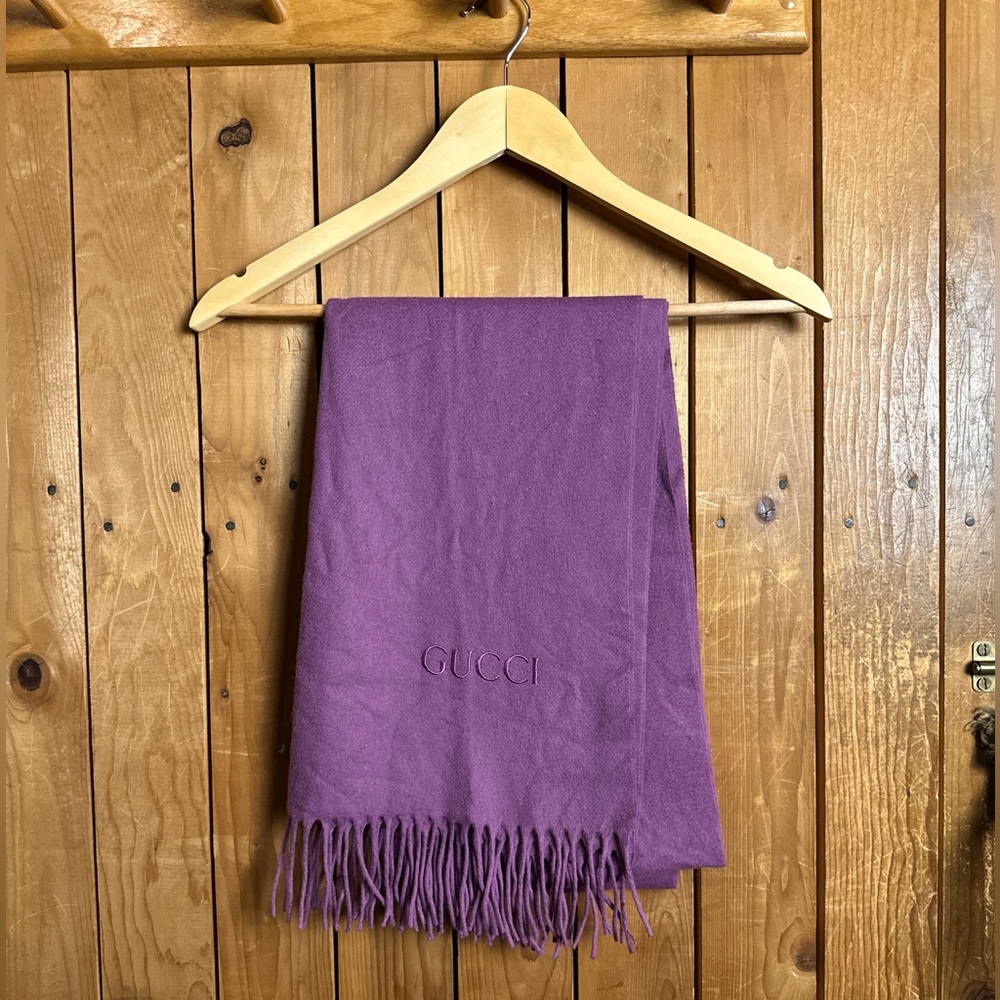 Gucci Lilac Purple Cashmere Scarf
